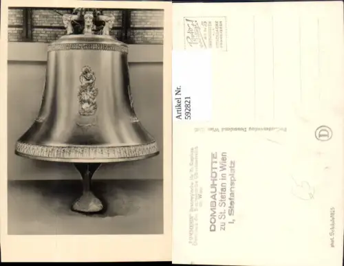 592821,Foto Ak Wien Innere Stadt Pummerin Glocke Stephansdom Vienna