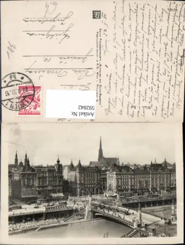 592842,Foto Ak Wien Innere Stadt Kai Brücke Vienna