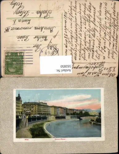 592850,Wien Innere Stadt Donau-Kanai Brücke Vienna Passepartout