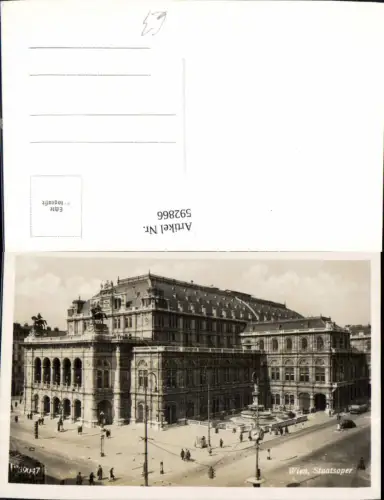 592866,Foto Ak Wien Innere Stadt Staatsoper Oper Vienna