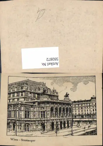 592872,Künstlerkarte Wien Innere Stadt Staatsoper Oper Vienna