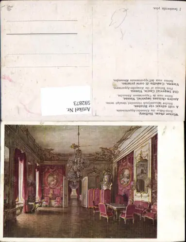592873,Künstler Ak J. Jaunbersin Wien Innere Stadt Hofburg Rosa-Salon Alexander-Appartements Vienna