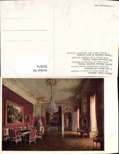 592874,Künstler Ak J. Jaunbersin Wien Innere Stadt Hofburg Salon Kaiserin Elisabeth Sissi Vienna