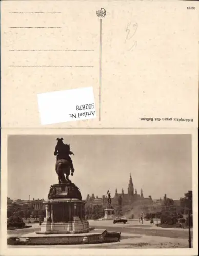 592878,Wien Innere Stadt Heldenplatz geg. d. Rathaus Vienna pub Kilophot 26493