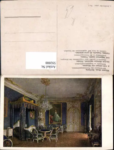 592888,Künstler Ak J. Jaunbersin Wien Innere Stadt Hofburg Schlafzimmer Fremdenappartements Vienna