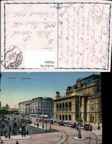 592891,Wien Innere Stadt Opernring Oper Staatsoper Straßenbahn Vienna