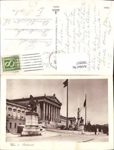 592917,Foto Ak Wien Innere Stadt Parlament Vienna
