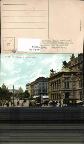 592919,Wien Innere Stadt Opernring Straßenbahn Staatsoper Oper Vienna