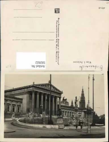 592922,Foto Ak Wien Innere Stadt Parlament Vienna