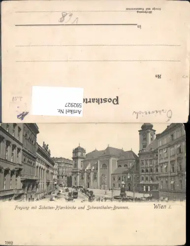 592927,Wien Innere Stadt Freyung Schottenpfarrkirche Schwanthaler-Brunnen Vienna