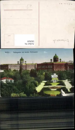 592929,Wien Innere Stadt Volksgarten u. Hofmuseen Vienna