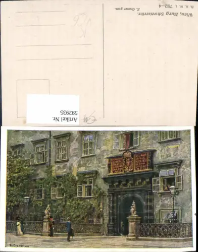 592935,Künstler Ak E. Graner Wien Innere Stadt Burg Schweizertor Vienna pub B.K.W.I. 792/4