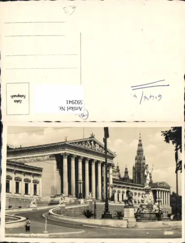 592941,Foto Ak Wien Innere Stadt Parlament Vienna