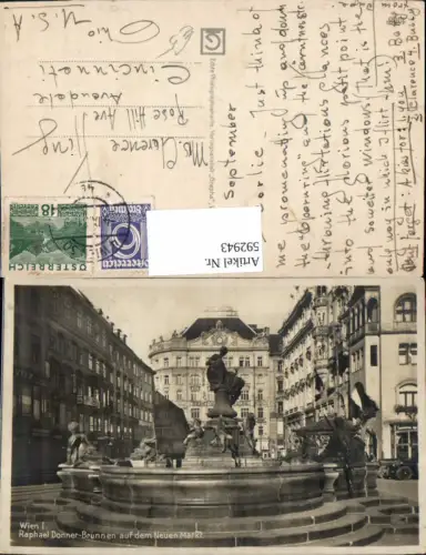 592943,Foto Ak Wien Innere Stadt Raphael Donner-Brunnen Neuer Markt Vienna