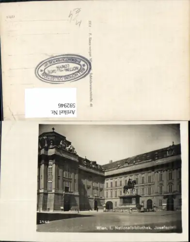 592946,Foto Ak Wien Innere Stadt Nationalbibliothek Josefsplatz Vienna