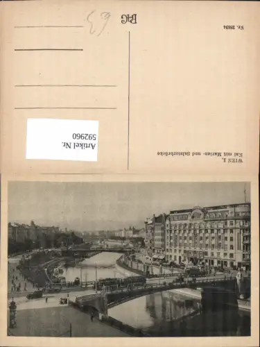 592960,Wien Innere Stadt Kai m. Marien- u. Salztorbrücke Brücke Vienna