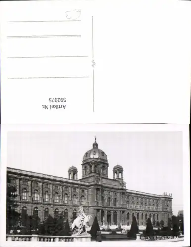 592975,Foto Ak Wien Innere Stadt Hofmuseum Museum Theresienplatz Vienna