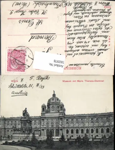 592978,Wien Innere Stadt Museum m. Maria Theresien-Denkmal Vienna