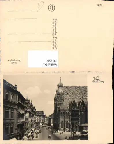 593259,Foto Ak Wien Innere Stadt Stephansdom Dom Stephansplatz Vienna
