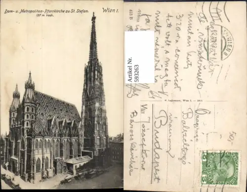 593263,Wien Innere Stadt Stephansdom Dom St Stefan Vienna pub P. Ledermann 415 B