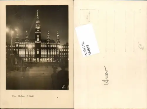 594618,Wien Innere Stadt Rathaus Fest bei Nacht Leute