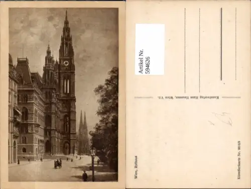 594626,Künstler AK Wien Innere Stadt Rathaus pub Hans Hausner 8010/9
