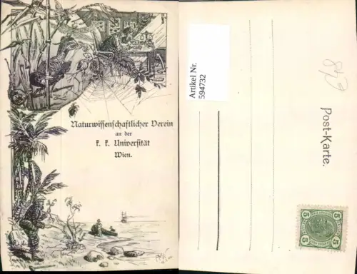594732,Künstler Ak Wien Innere Stadt Vienna Naturwissenschaftlicher Verein Universität Wien
