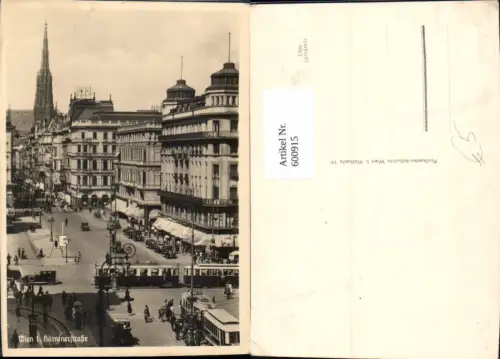 600915,Foto Ak Wien Vienna Innere Stadt Kärntnerstraße Straßenbahn