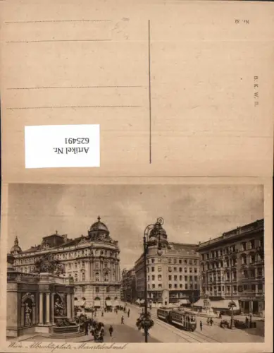 625491,Wien Vienna Innere Stadt Albrechtsplatz Mozartdenkmal Straßenbahn