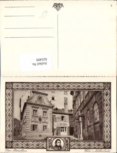 625499,Mehrbild Ak Wien Vienna Innere Stadt Mölkerbastei Drei Mäderlhaus Ludwig v. Beethoven