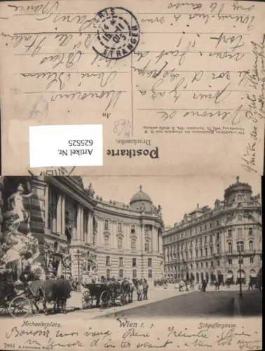 625525,Wien Vienna Innere Stadt Michaelerplatz Schauflergasse Fiaker pub K. Ledermann 7864