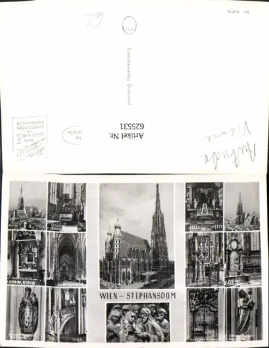 625531,Mehrbild Ak Wien Vienna Innere Stadt Stephansdom Dom Innenansicht