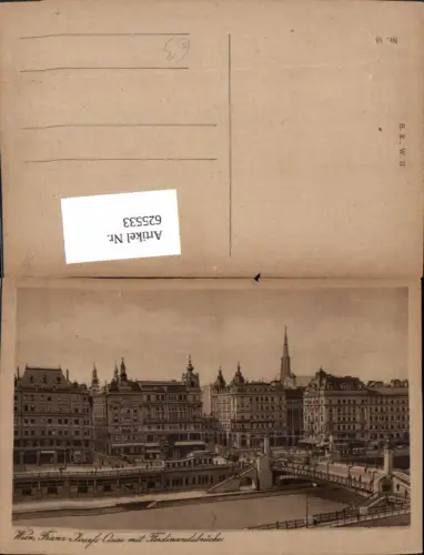 625533,Wien Vienna Innere Stadt Franz-Josefs-Quai m. Ferdinandsbrücke Brücke