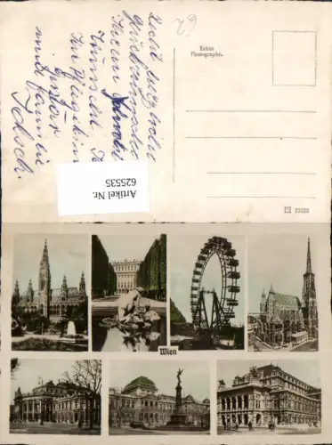 625535,Mehrbild Ak Wien Vienna Innere Stadt Rathaus Staatsoper Burgtheater