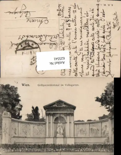 625541,Wien Vienna Innere Stadt Grillparzer-Denkmal Volksgarten pub B.K.W.I. 213