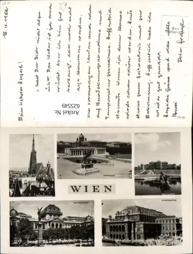 625549,Mehrbild Ak Wien Vienna Innere Stadt Staatsoper Stephansdom Universität