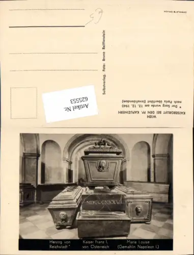 625553,Wien Vienna Innere Stadt Kaisergruft Kapuzinern Sarkophag Kaiser Franz 1