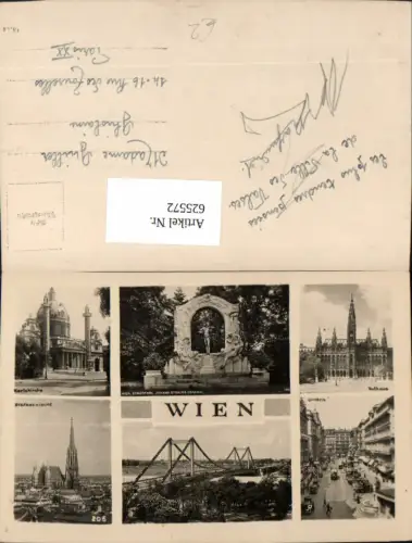 625572,Mehrbild Ak Wien Vienna Karlskirche Rathaus Graben Brücke