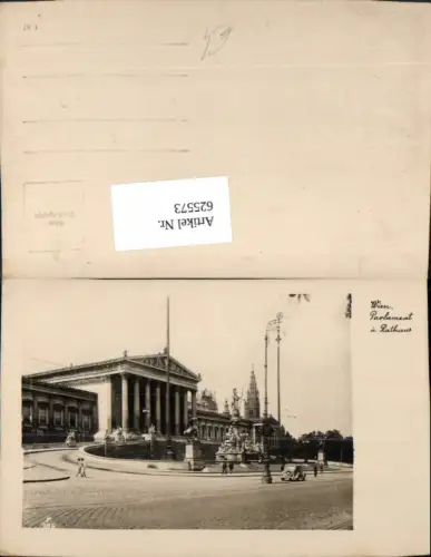 625573,Foto Ak Wien Vienna Innere Stadt Parlament u. Rathaus