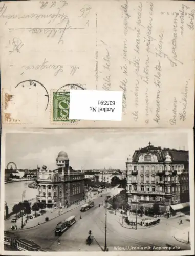 625591,Wien Vienna Innere Stadt Urania m. Aspernplatz Straßenbahn pub B.K.W.I. 52