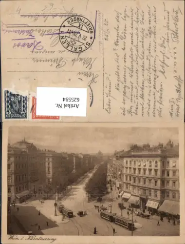 625594,Wien Vienna Innere Stadt Kärntnerring Straßenbahn Stempel St Gallen Briefträger