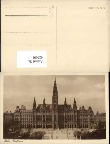 625601,Wien Vienna Innere Stadt Rathaus pub B.K.W.I. 121/3