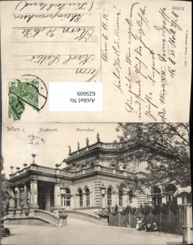625609,Wien Vienna Innere Stadt Stadtpark Kursalon pub P. Ledermann 15092