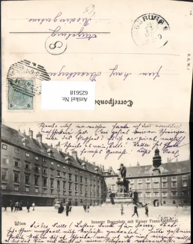 625618,Wien Vienna Innere Stadt Innerer Burgplatz m. Kaiser Franz-Denkmal pub B.K.W.I