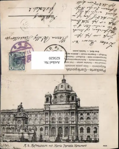 625620,Wien Vienna Innere Stadt Hofmuseum m. Maria-Theresien-Denkmal