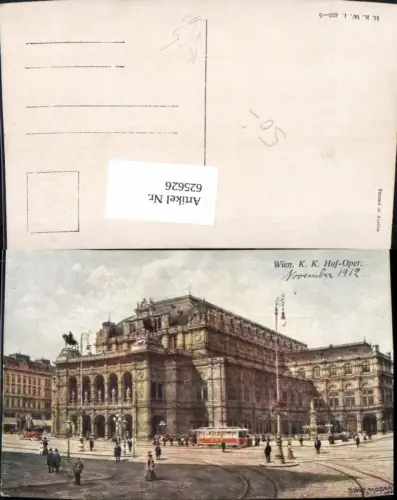 625626,Künstler Ak Richard Moser Wien Vienna Innere Stadt Hofoper Oper pub B.K.W.I. 433/5