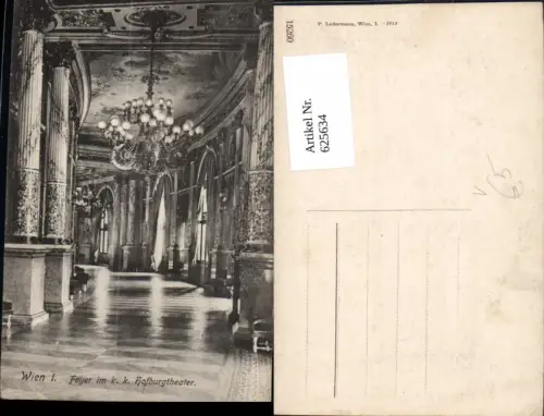 625634,Wien Vienna Innere Stadt Foyer i. Kk Hofburgtheater Burgtheater pub P. Ledermann 15260