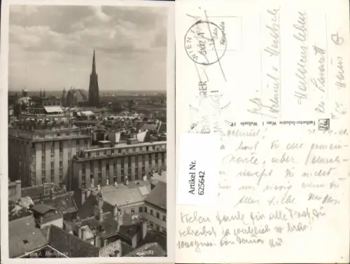 625642,Foto Ak Wien Vienna Innere Stadt Hochhaus Blick Stephansdom Feldpost