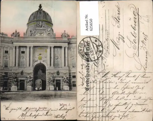 625650,Wien Vienna Innere Stadt Michaeler Burgtor pub P. Leclerc 178