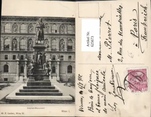 625673,Wien Vienna Innere Stadt Schiller-Monument Schiller